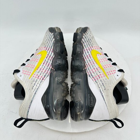 Nike Air VaporMax Flyknit 3 Youth Size 5.5Y Women 7 BQ5238-102 White Yellow Shoe - Picture 6 of 11